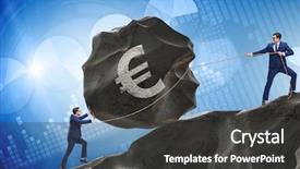  Presentation with trading - Cool new slides with rolling up hill - trader trading in euro currency backdrop and a dark gray colored foreground