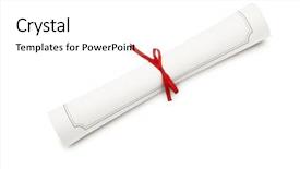  Presentation with scroll - Theme with rollos de papel - graduation diploma scroll background and a white colored foreground