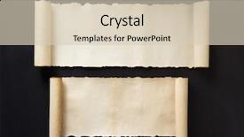  Presentation with scroll - PPT theme with rollos de papel - parchment scroll on wooden background background and a lemonade colored foreground