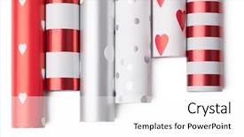  Presentation with colored - Presentation theme having rollos de papel - rolls of colored wrapping paper background and a white colored foreground