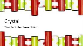  Presentation with gift - PPT theme with rollos de papel - rolls of gift wrapping paper background and a cream colored foreground