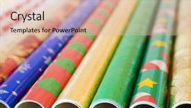  Presentation with ancient egypt paper - PPT theme having rollos de papel - wrapping paper background and a lemonade colored foreground