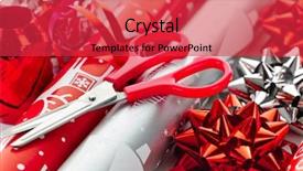  Presentation with old paper pen rolls - Presentation with rolls of christmas wrapping paper background and a red colored foreground