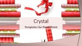  Presentation with old paper rolls - Amazing PPT theme having rolls of colored wrapping paper backdrop and a lemonade colored foreground