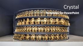  Presentation with cars - PPT layouts having rolls-of-connectors background and a tawny brown colored foreground