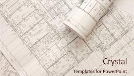  Presentation with engineering - Cool new theme with rolls of engineering drawings backdrop and a lemonade colored foreground