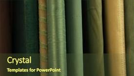  Presentation with roll fabric in store room - Cool new PPT layouts with rolls of fabric and textiles backdrop and a tawny brown colored foreground