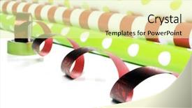  Presentation with old paper rolls - Cool new presentation with rolls of gift wrapping paper backdrop and a blonde colored foreground