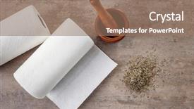  Presentation with mortar - Cool new presentation theme with rolls of paper towels mortar backdrop and a coral colored foreground