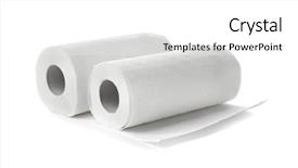  Presentation with roll - Cool new theme with rolls of paper towels backdrop and a white colored foreground