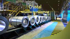  Presentation with sheet industry - Amazing slides having rolls of steel sheet backdrop and a tawny brown colored foreground