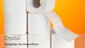  Presentation with toilet - Slide deck enhanced with rolls-of-toilet-paper background and a lemonade colored foreground