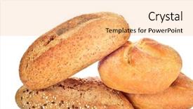  Presentation with bread - Amazing PPT theme having rolls on a white background backdrop and a lemonade colored foreground