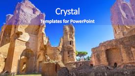  Presentation with italy history - Audience pleasing slide deck consisting of roma history - thermae of caracalla rome italy backdrop and a cobalt blue colored foreground