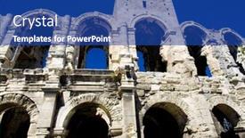  Presentation with roman - Slides featuring roman-amphitheatre-arles-provence-france background and a ocean colored foreground