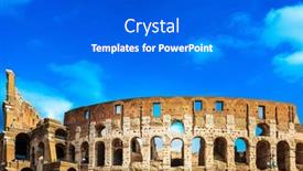  Presentation with rome italy - PPT layouts with roman-amphitheatres-in-rome-circular background and a gray colored foreground