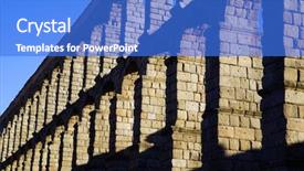  Presentation with world heritage sites - Slide set consisting of roman aqueduct of segovia spain background and a  colored foreground