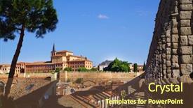  Presentation with world heritage sites - Beautiful presentation featuring roman aqueduct of segovia spain backdrop and a  colored foreground