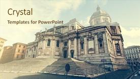  Presentation with rome - Cool new presentation theme with roman architecture - church santa maria maggiore backdrop and a cream colored foreground