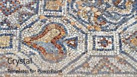  Presentation with mosaic - PPT theme consisting of roman architecture - mosaic rustic patterns of ephesus background and a light gray colored foreground
