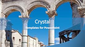  Presentation with croatia split - Colorful slides enhanced with roman architecture in split croatia backdrop and a teal colored foreground
