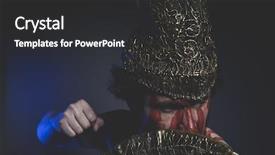  Presentation with roman army - Presentation enhanced with roman army - bearded man warrior with metal background and a dark gray colored foreground