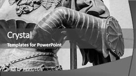  Presentation with roman army - Presentation consisting of roman army - hand in armour background and a dark gray colored foreground