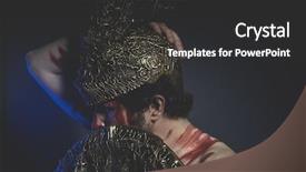  Presentation with roman army - Colorful presentation enhanced with roman army - medieval bearded man warrior backdrop and a dark gray colored foreground