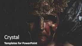  Presentation with roman army - Presentation theme featuring roman army - mythology bearded man warrior background and a dark gray colored foreground