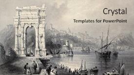  Presentation with italy art - Theme featuring american flag and a burning candle on a white background background and a soft green colored foreground