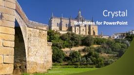  Presentation with roman - PPT layouts with roman-bridge-and-cathedral-coria background and a ocean colored foreground