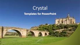  Presentation with roman - PPT layouts featuring roman-bridge-and-cathedral-coria and a ocean colored foreground