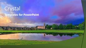  Presentation with roman - Presentation theme featuring roman-bridge-in-ponte-de background and a light blue colored foreground