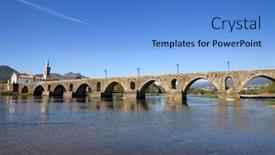 Presentation with roman - Theme enhanced with roman-bridge-of-ponte-de background and a teal colored foreground