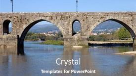  Presentation with roman - Beautiful PPT theme featuring roman-bridge-of-ponte-de backdrop and a seafoam green colored foreground