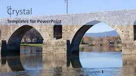  Presentation with roman - Amazing slide deck having roman-bridge-of-ponte-de backdrop and a light blue colored foreground