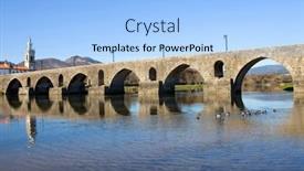  Presentation with roman - Slide set enhanced with roman-bridge-of-ponte-de background and a light blue colored foreground