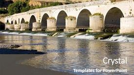  Presentation with roman - Presentation theme consisting of roman bridge toro zamora province castile and leon spain background and a gray colored foreground