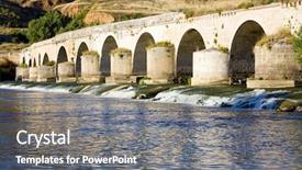  Presentation with roman - Audience pleasing PPT theme consisting of roman bridge toro zamora province castile and leon spain backdrop and a gray colored foreground