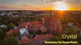  Presentation with roman catholic - PPT layouts enhanced with roman-catholic-diocese-of-pelplin background and a wine colored foreground