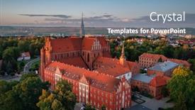  Presentation with roman catholic - PPT theme with roman-catholic-diocese-of-pelplin background and a light blue colored foreground