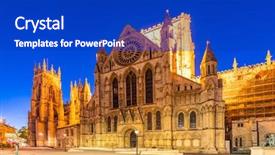  Presentation with roman catholic - Audience pleasing slide deck consisting of roman catholic kingdom - york minster cathedral sunset dusk backdrop and a royal blue colored foreground