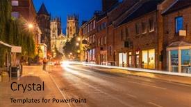  Presentation with dusk - Cool new presentation theme with roman catholic kingdom - york minster cathedral sunset dusk backdrop and a red colored foreground