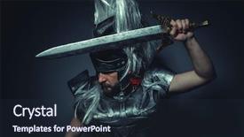  Presentation with roman army - Slide deck enhanced with roman centurion with armor background and a wine colored foreground