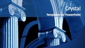  Presentation with roman column - Slides with roman column - architectural detail of a mosque background and a ocean colored foreground