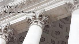  Presentation with roman column - PPT theme consisting of roman column - pillars background and a light gray colored foreground