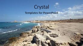  Presentation with ancient roman empire - Theme with roman empire - ancient city caesarea from israel background and a  colored foreground