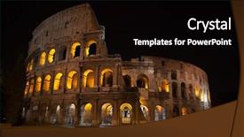  Presentation with rome italy - Presentation theme having american fast food diner background and a violet colored foreground