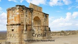  Presentation with roman ruins - Cool new slide set with roman empire ruins of volubilis morocco africa backdrop and a coral colored foreground