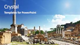  Presentation with rome italy - Colorful slide deck enhanced with roman forum in rome italy backdrop and a teal colored foreground